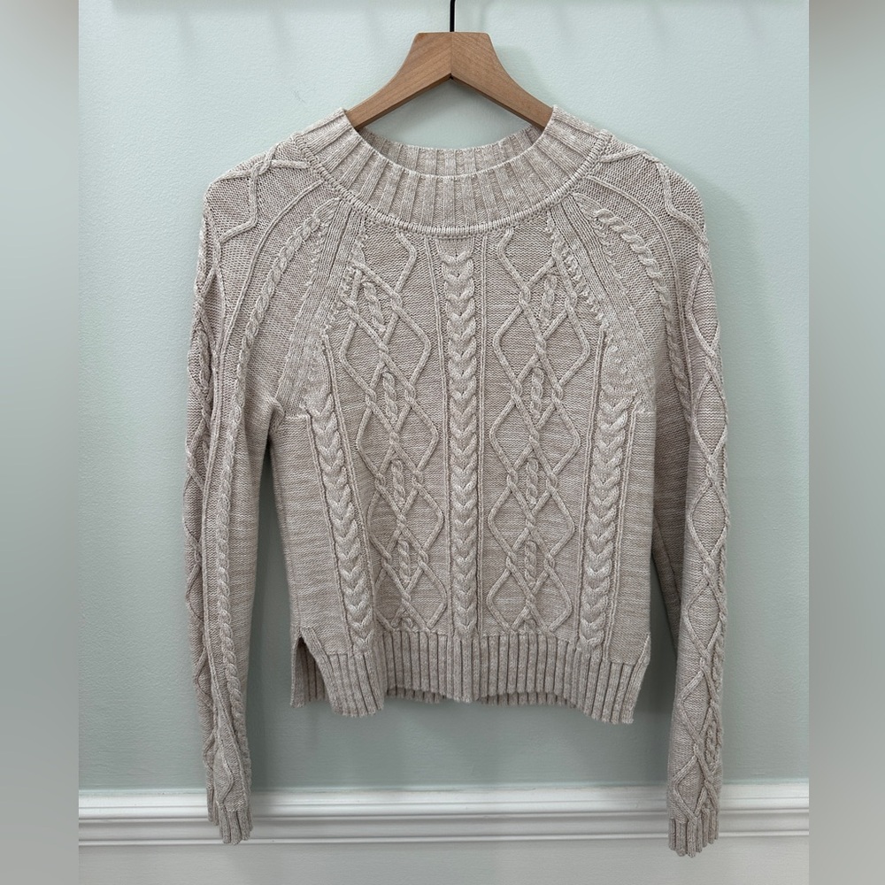 GAP Cable Knit Beige Sweater